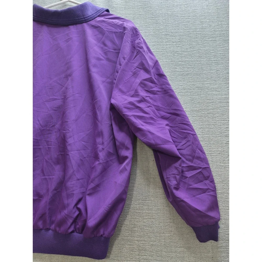 Vintage Teddi Jacket Womens Purple Lined Winter Casual Streetwear Button Front